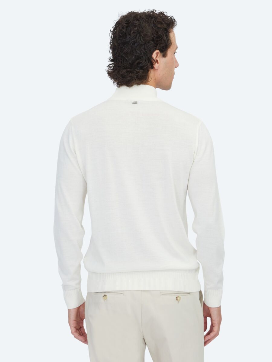 Ecru Knitwear Sweatshirt - 5