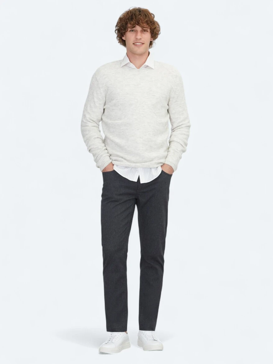Ecru Knitwear Sweatshirt - 2