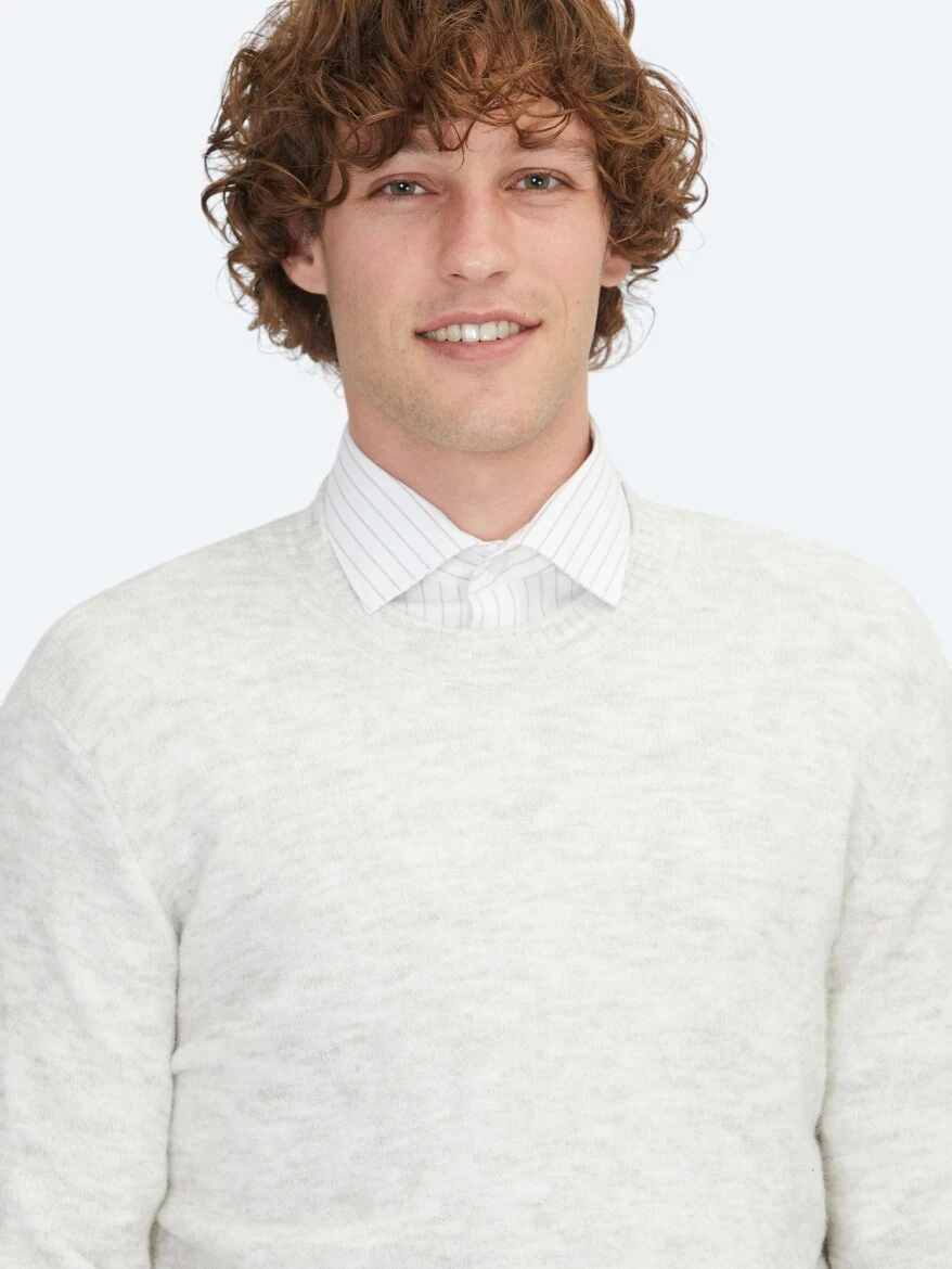 Ecru Knitwear Sweatshirt 