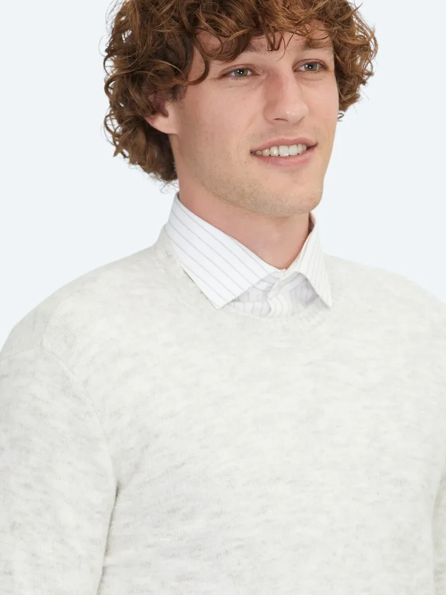 Ecru Knitwear Sweatshirt - 5