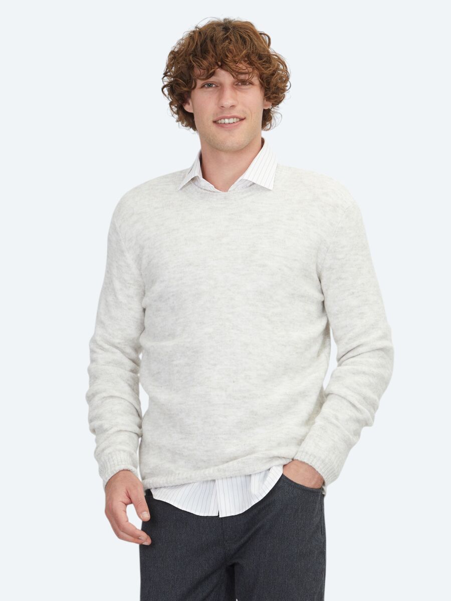 Ecru Knitwear Sweatshirt - 1