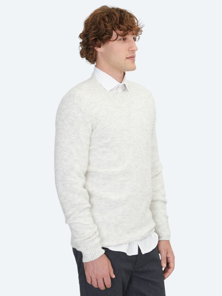 Ecru Knitwear Sweatshirt - 3