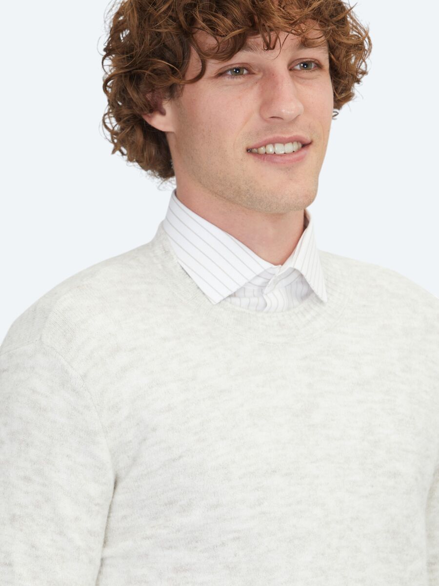 Ecru Knitwear Sweatshirt - 5