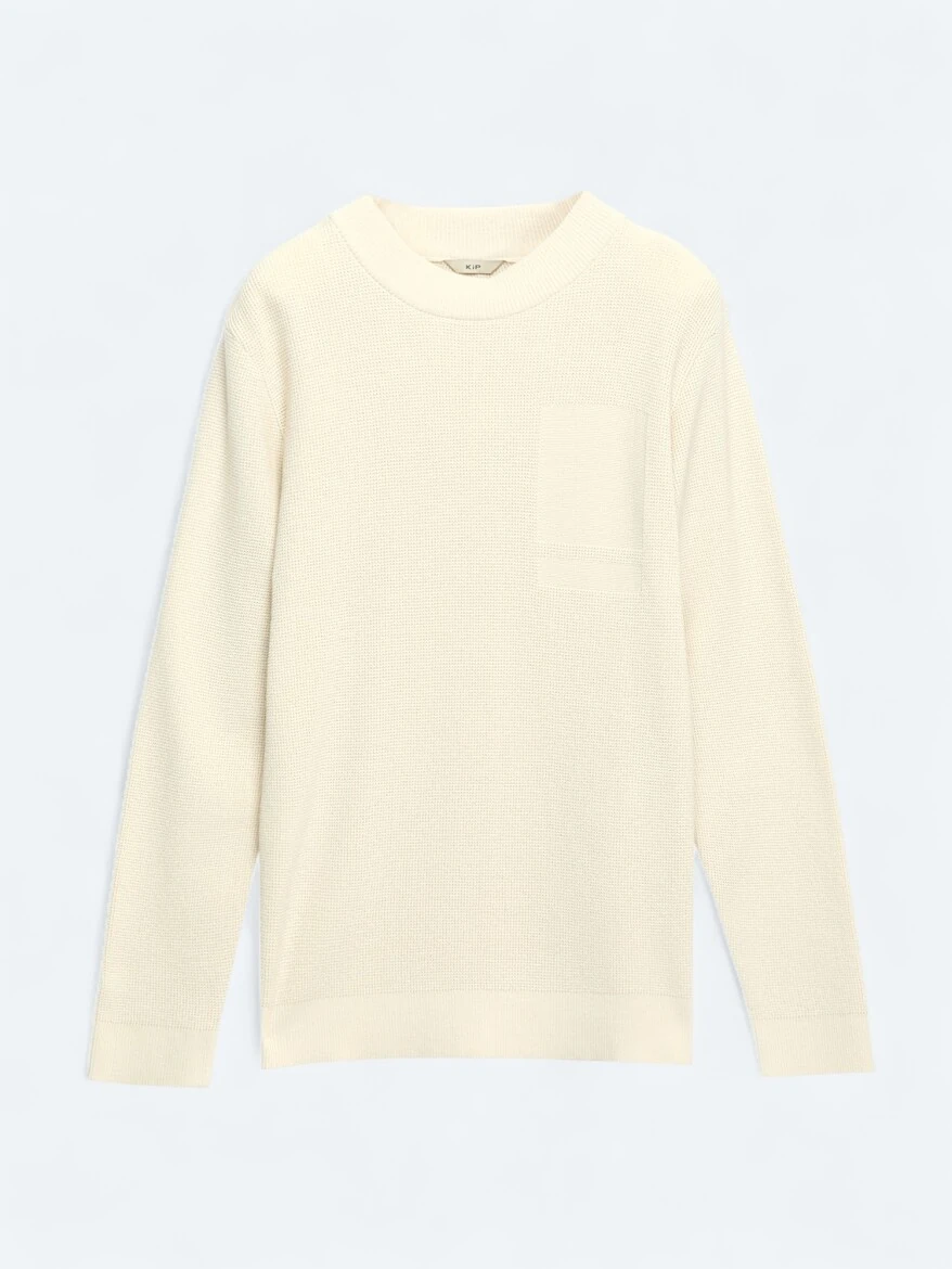 Ecru Knitwear Sweatshirt - KİP