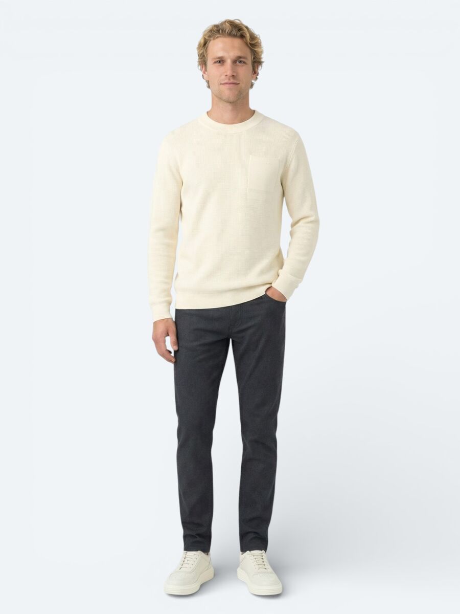 Ecru Knitwear Sweatshirt - 3