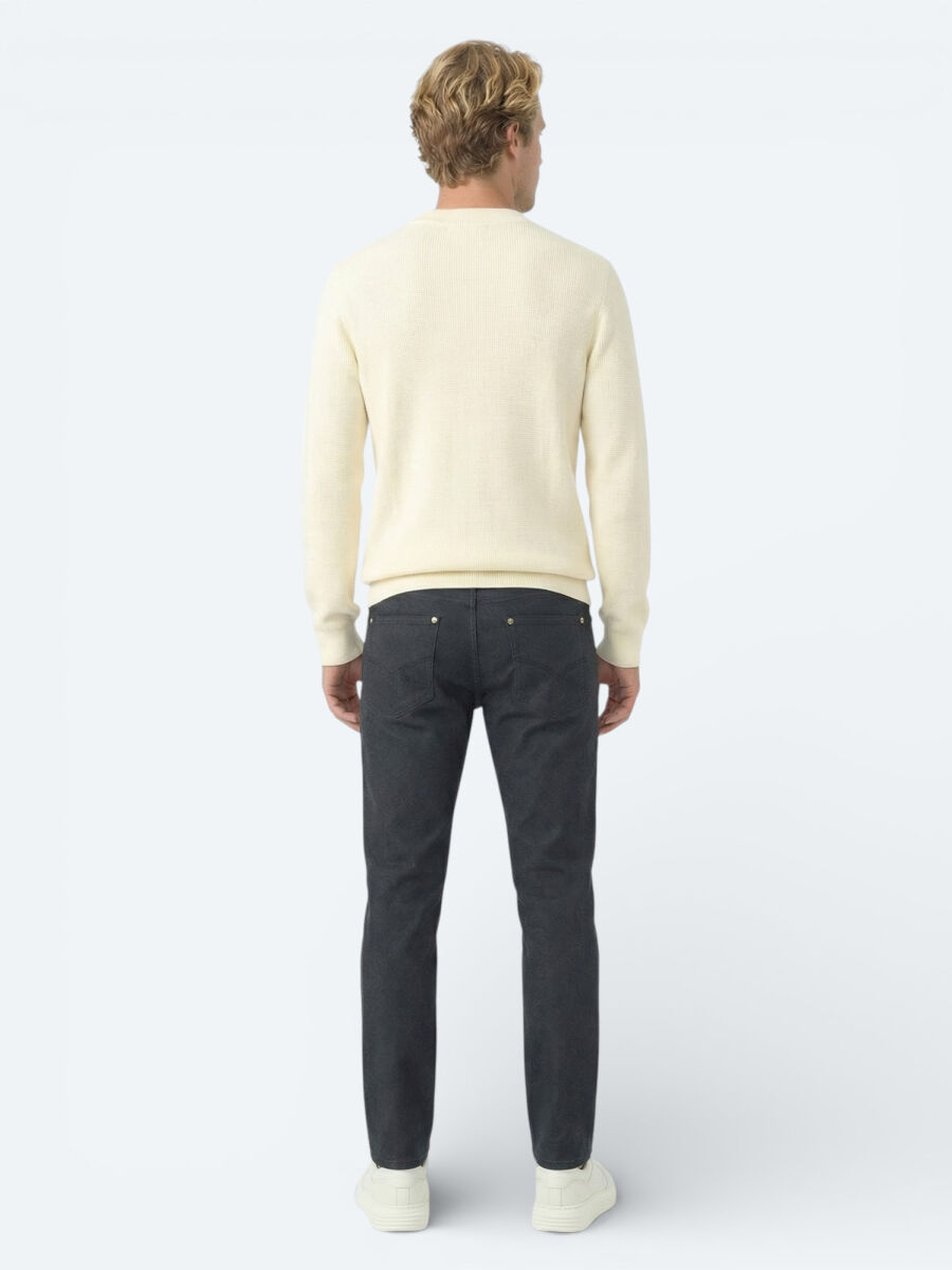 Ecru Knitwear Sweatshirt - 4