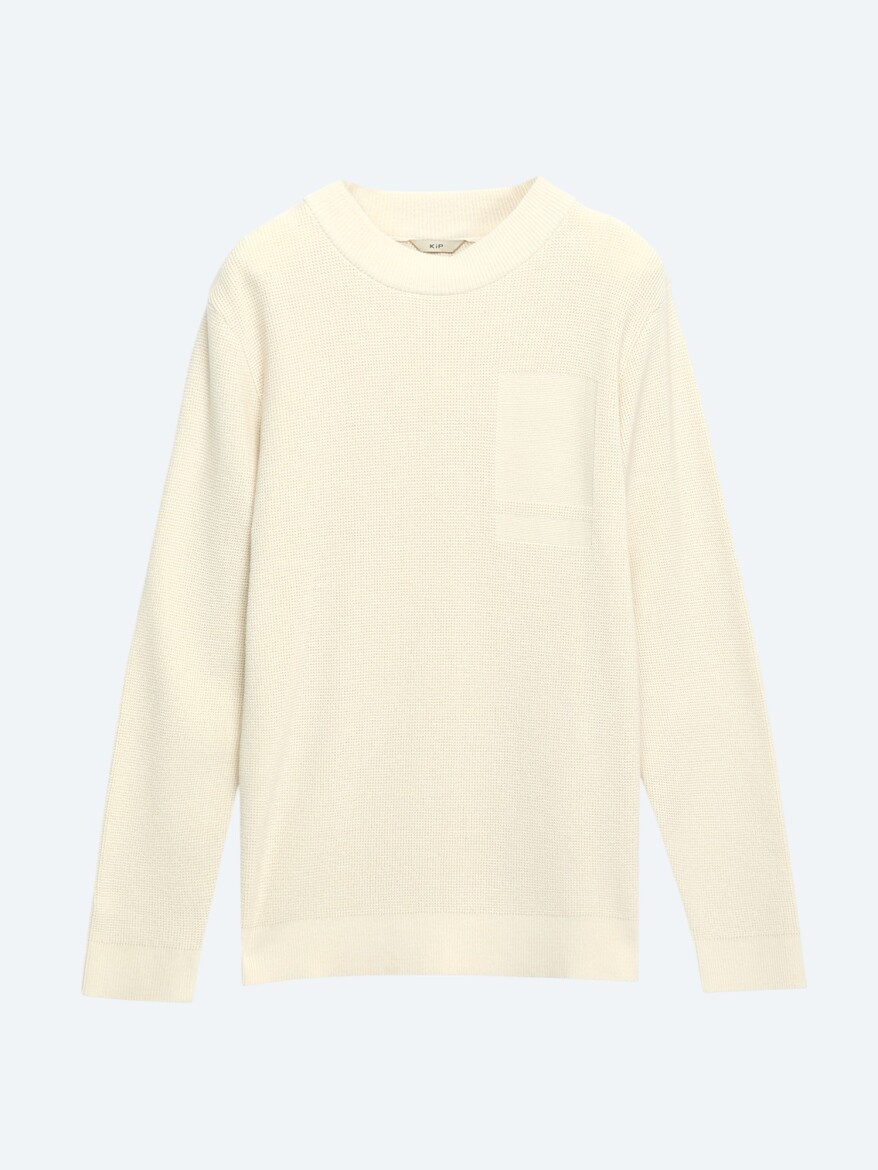 Ecru Knitwear Sweatshirt - 5