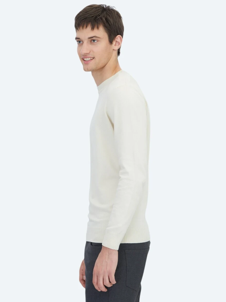 Ecru Knitwear Sweatshirt - 3