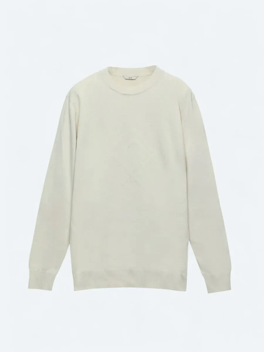 Ecru Knitwear Sweatshirt - 7