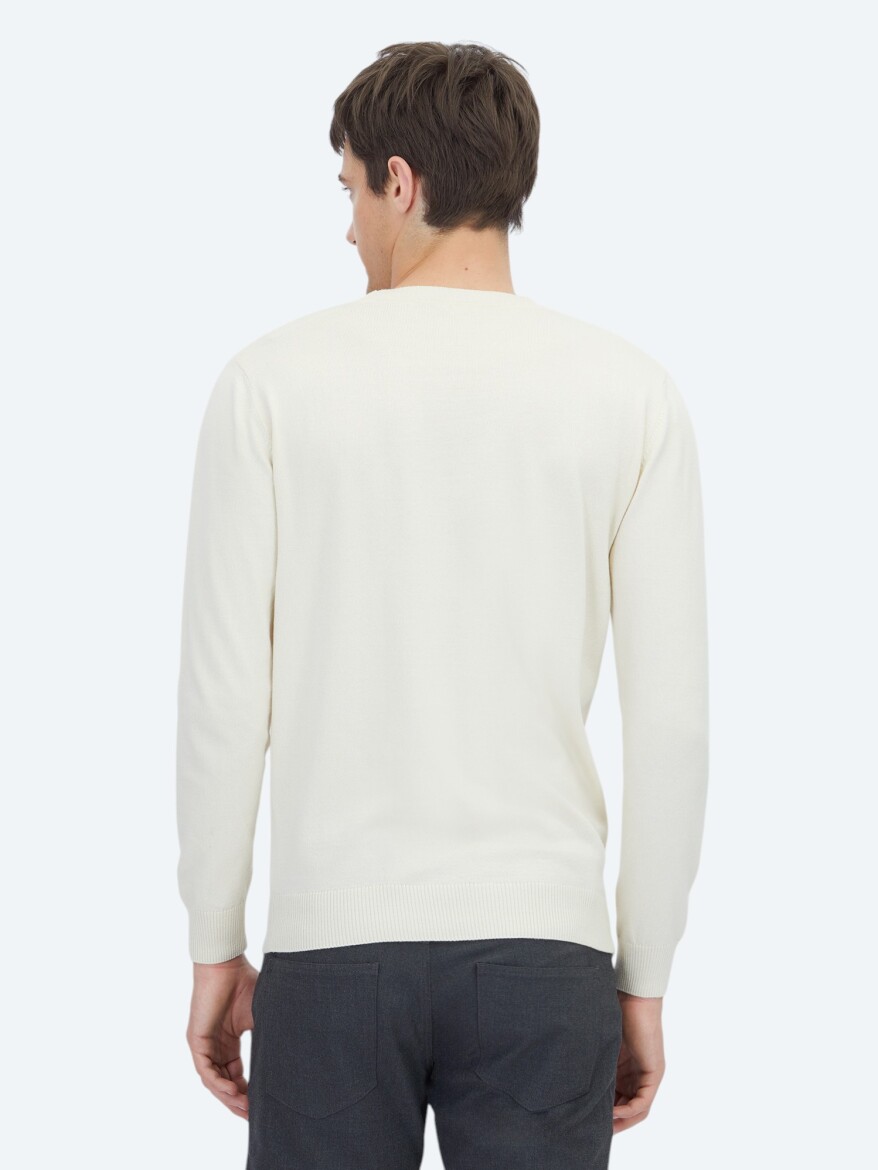 Ecru Knitwear Sweatshirt - 6