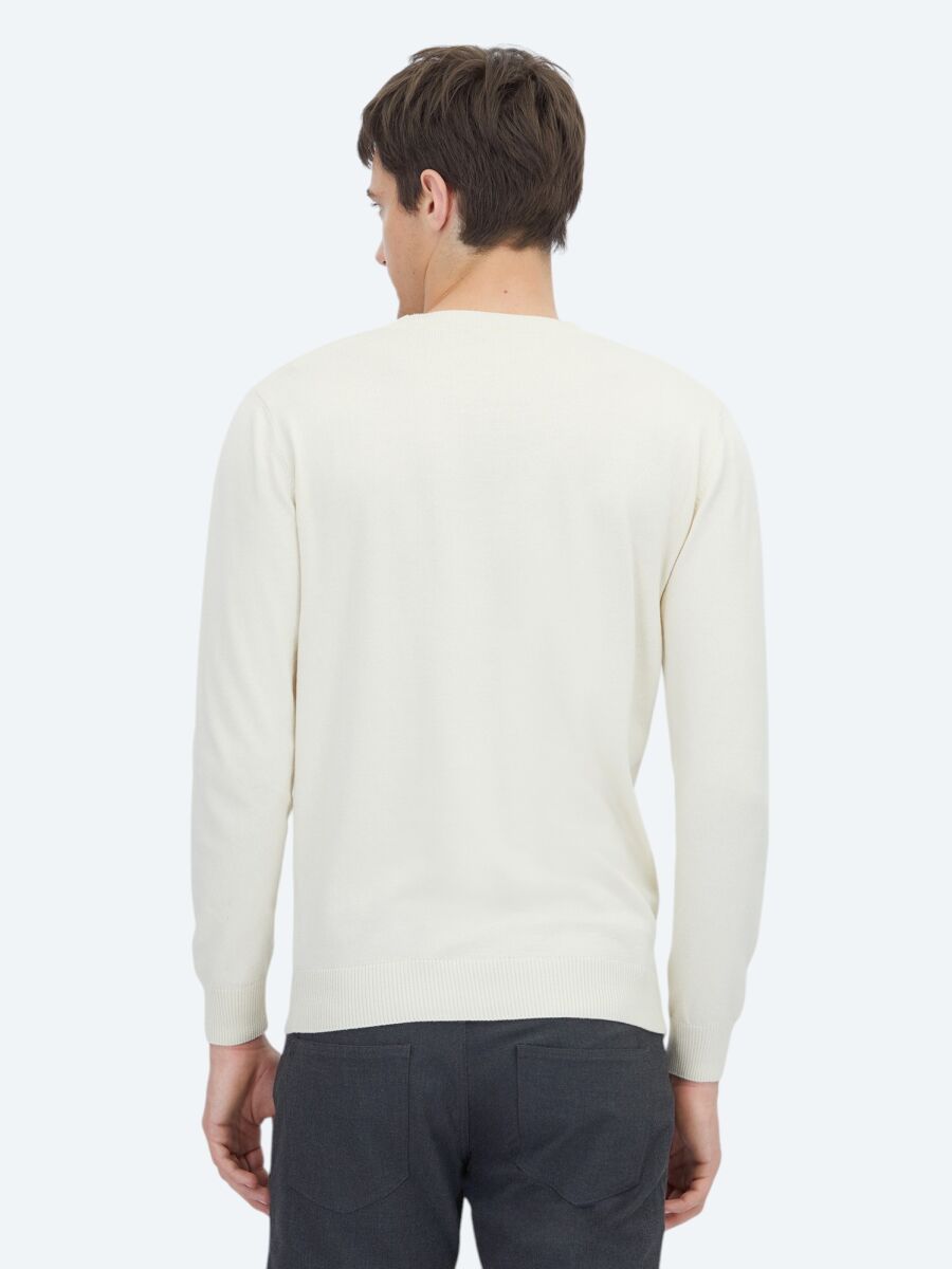 Ecru Knitwear Sweatshirt - 6