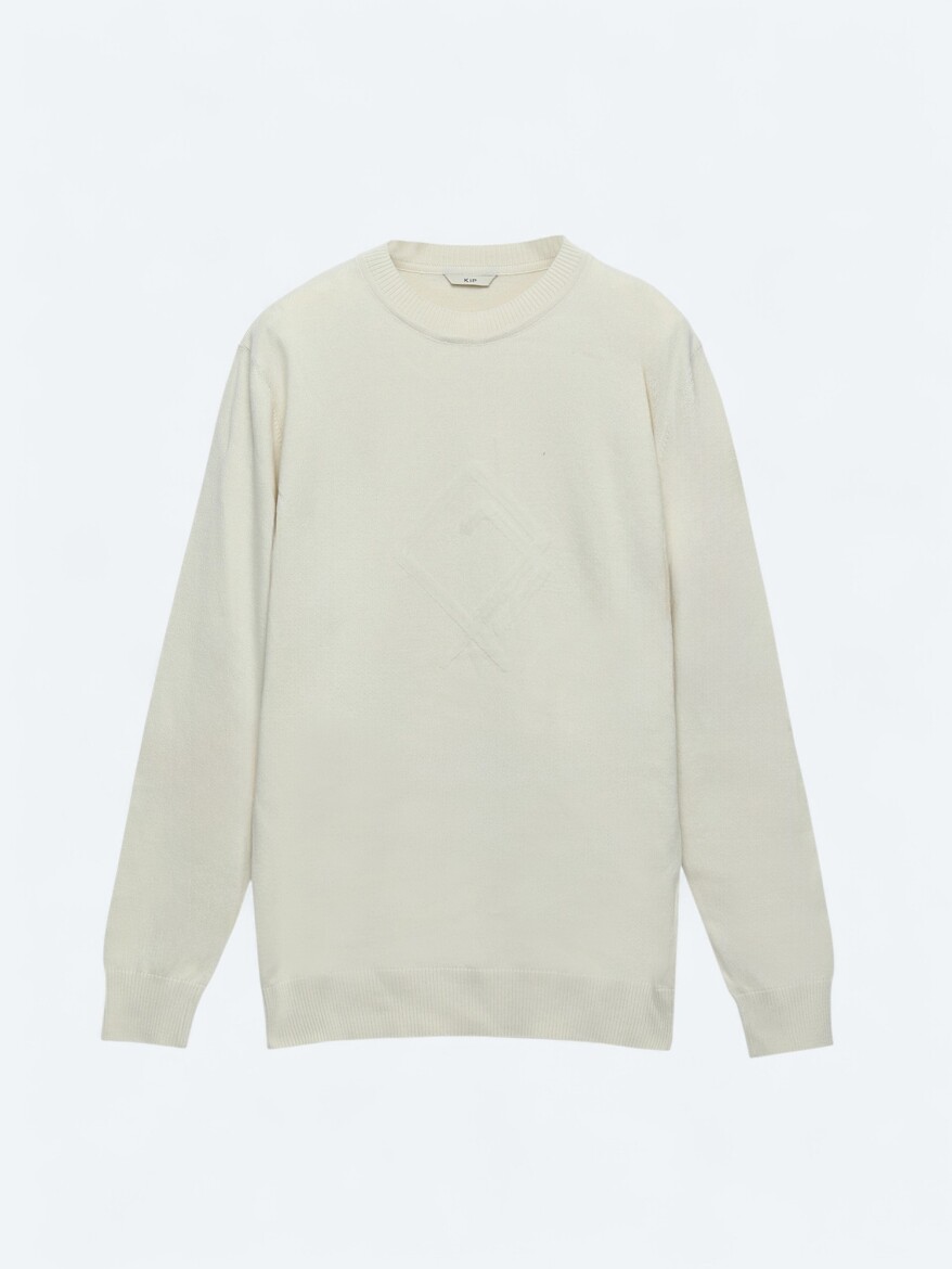 Ecru Knitwear Sweatshirt - 7