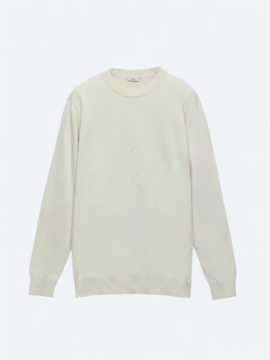 Ecru Knitwear Sweatshirt - 7