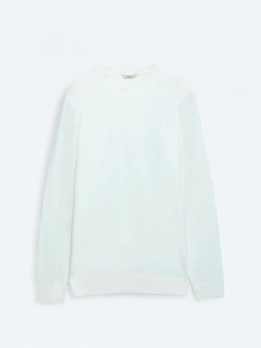 Ecru Knitwear Sweatshirt - 1
