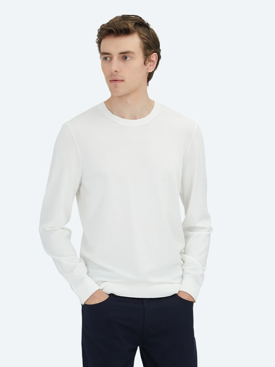 Ecru Knitwear Sweatshirt - KİP