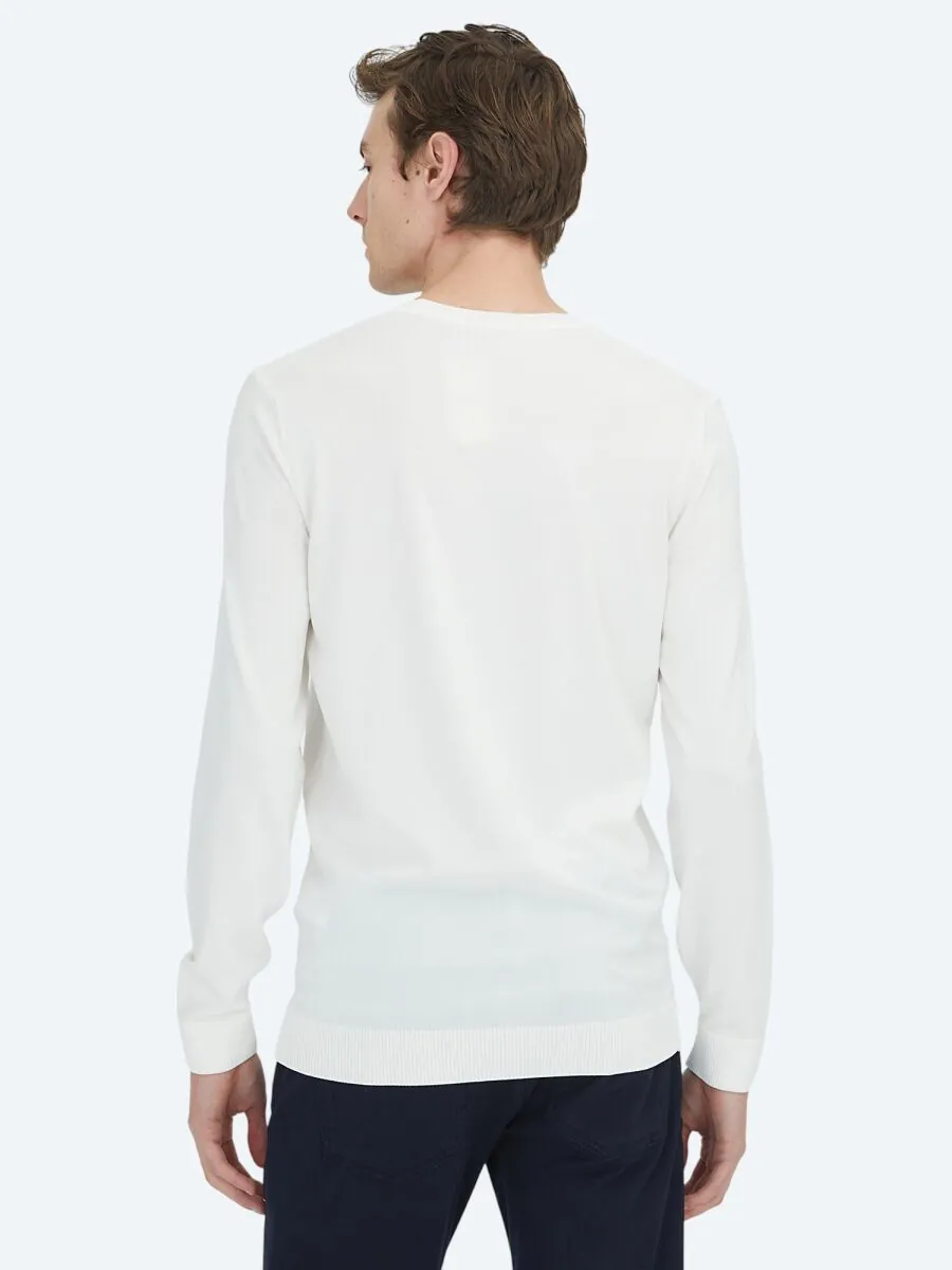 Ecru Knitwear Sweatshirt - 5