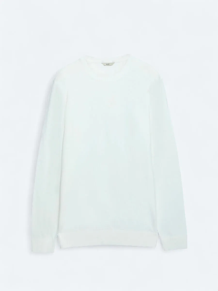 Ecru Knitwear Sweatshirt - 6