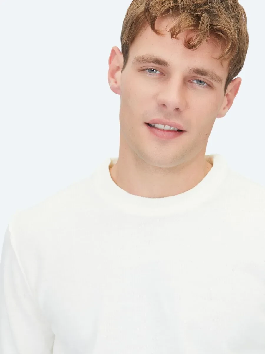 Ecru Knitwear Sweatshirt - 3