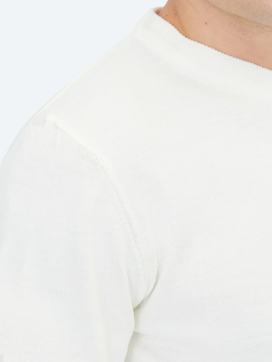 Ecru Knitwear Sweatshirt - 4