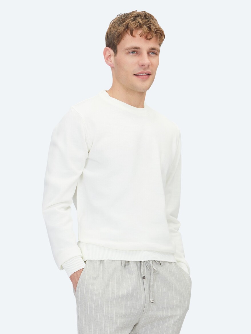 Ecru Knitwear Sweatshirt 
