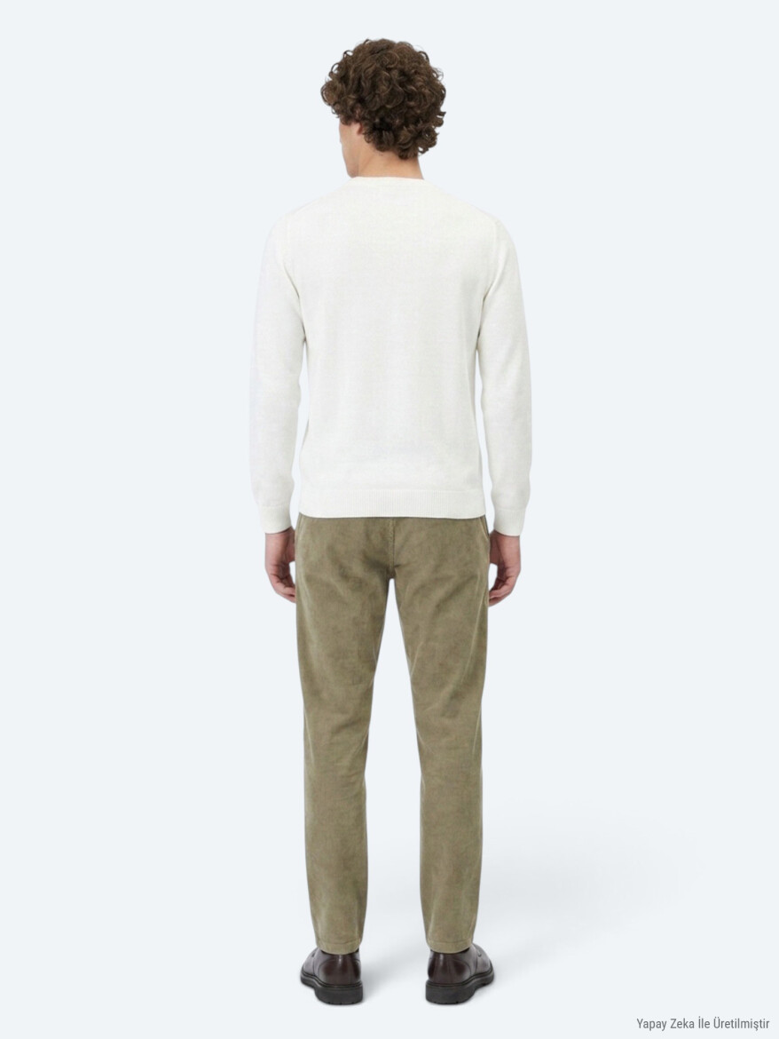 Ecru Knitwear Sweatshirt - 5