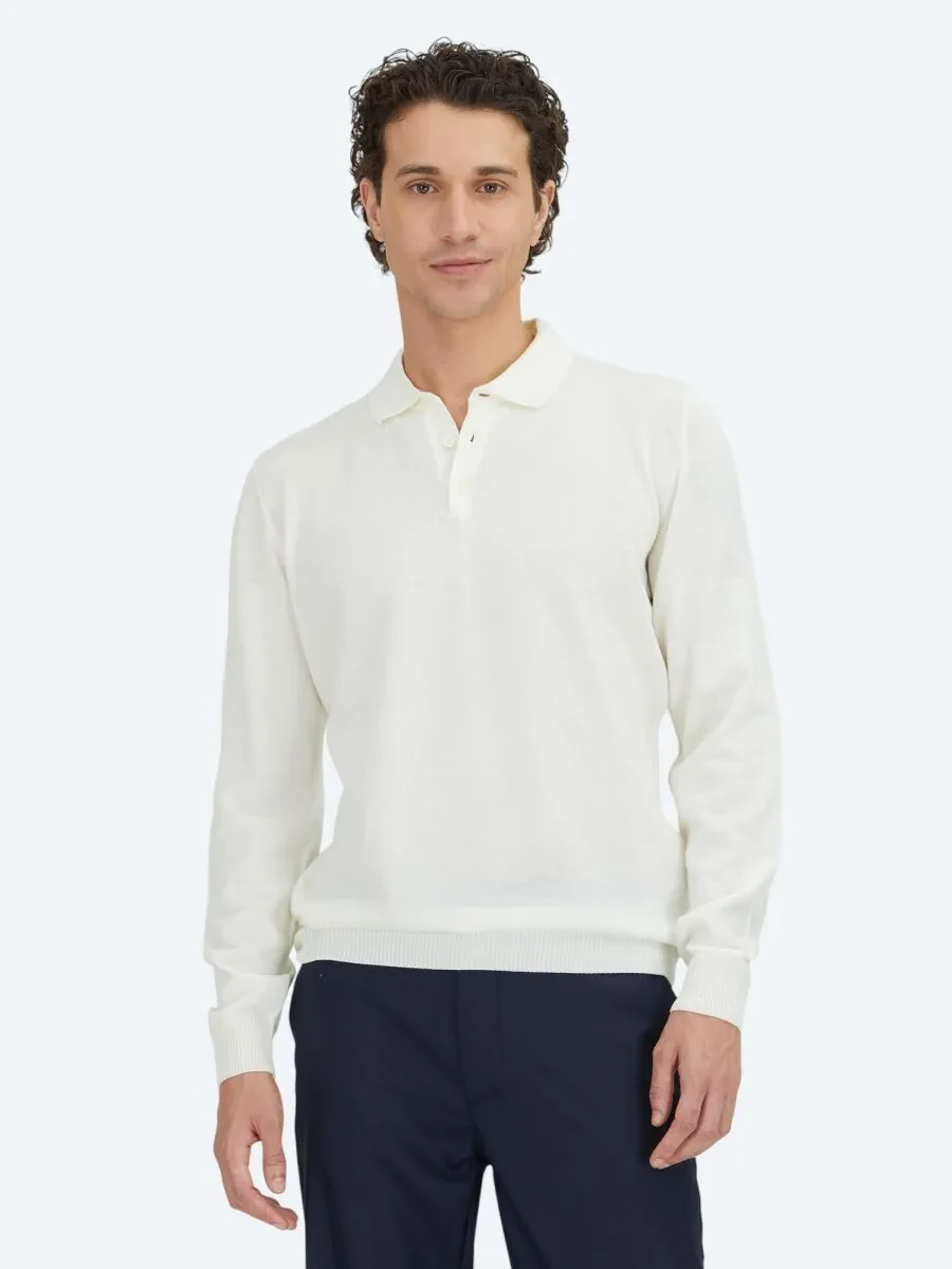 Ecru Knitwear Sweatshirt - 1