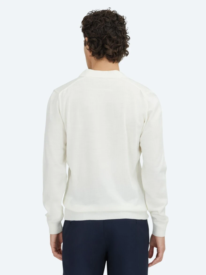 Ecru Knitwear Sweatshirt - 5