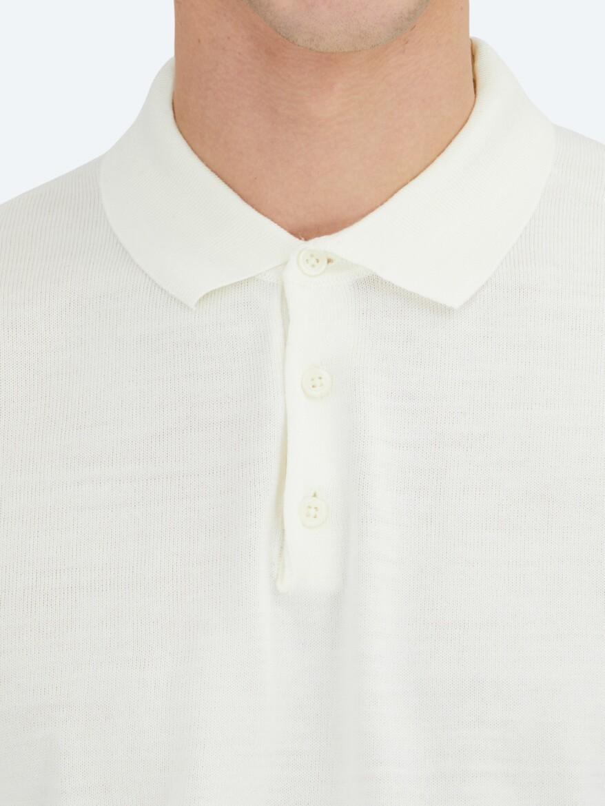 Ecru Knitwear Sweatshirt - 4