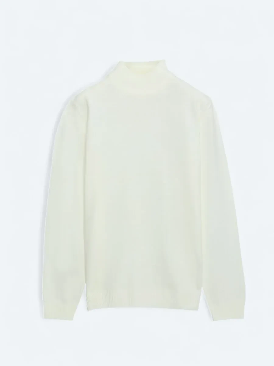 Ecru Knitwear Sweatshirt - 1