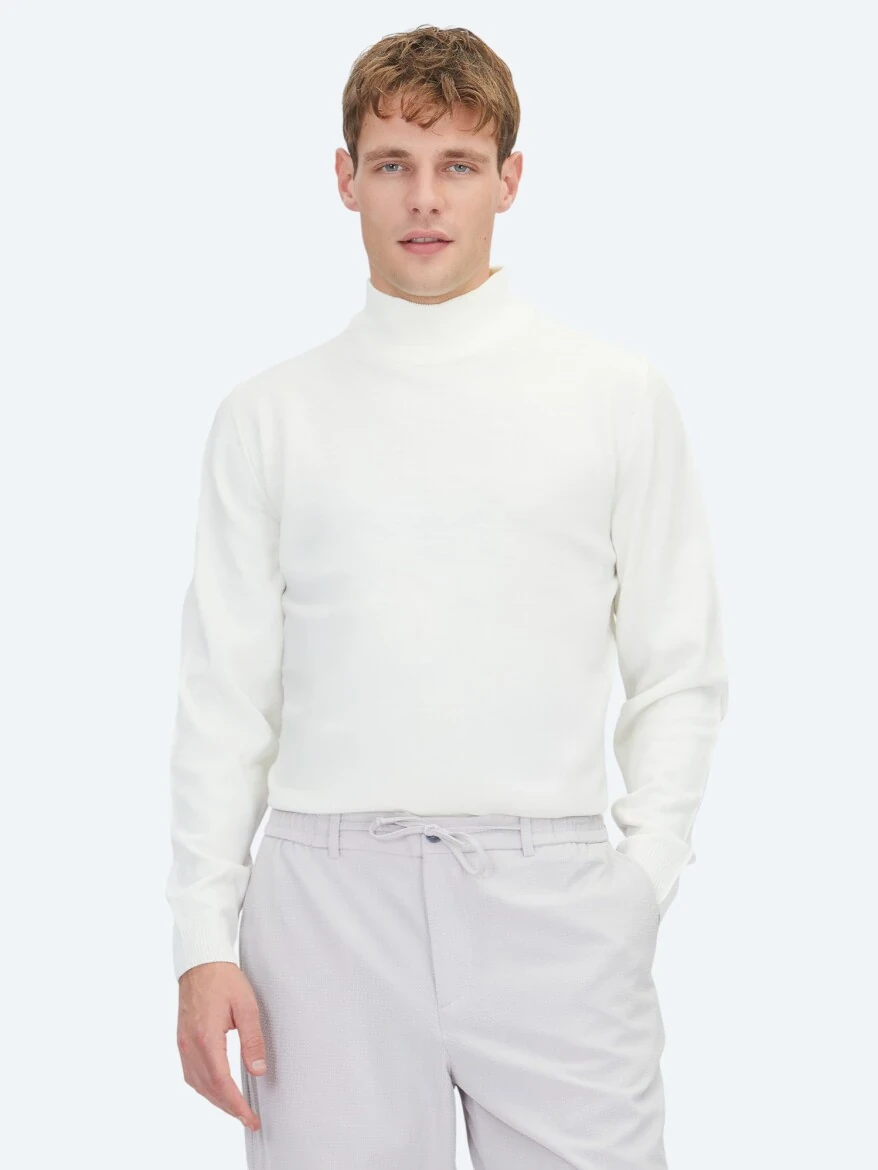 Ecru Knitwear Sweatshirt - KİP