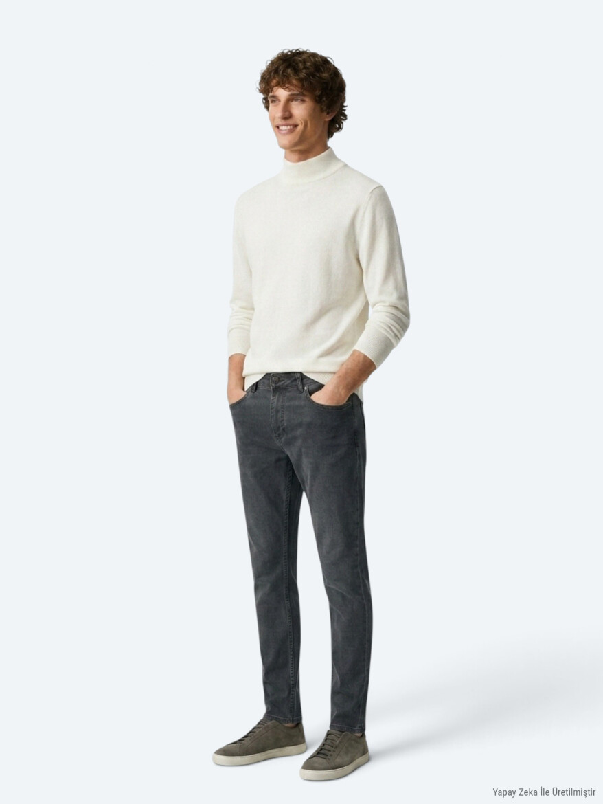 Ecru Knitwear Sweatshirt - 3
