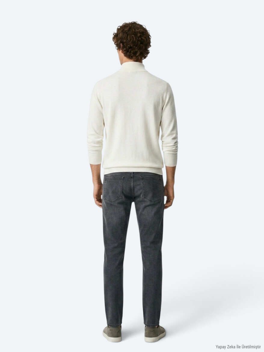 Ecru Knitwear Sweatshirt - 5