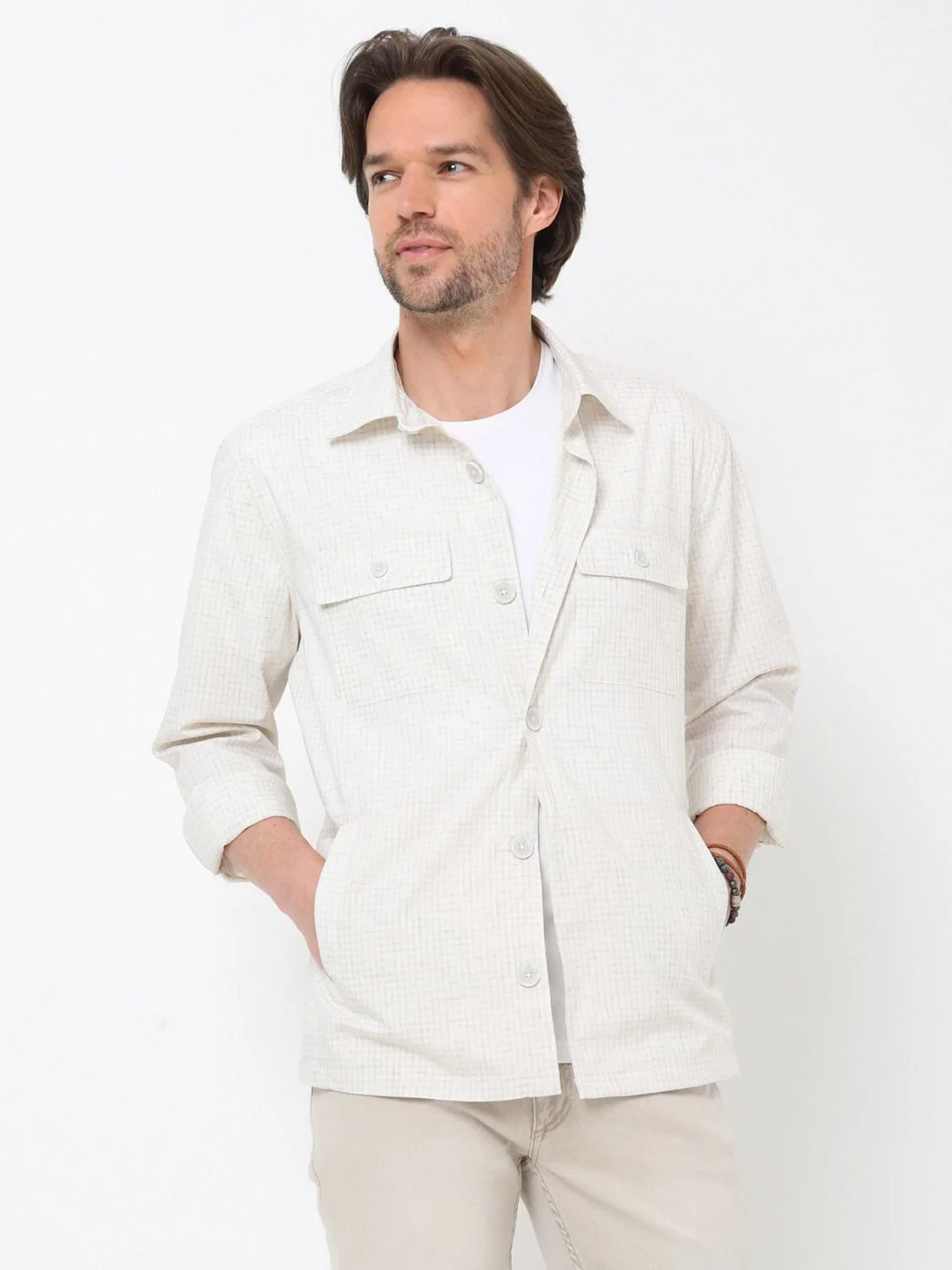 Ecru Overshirt - 1