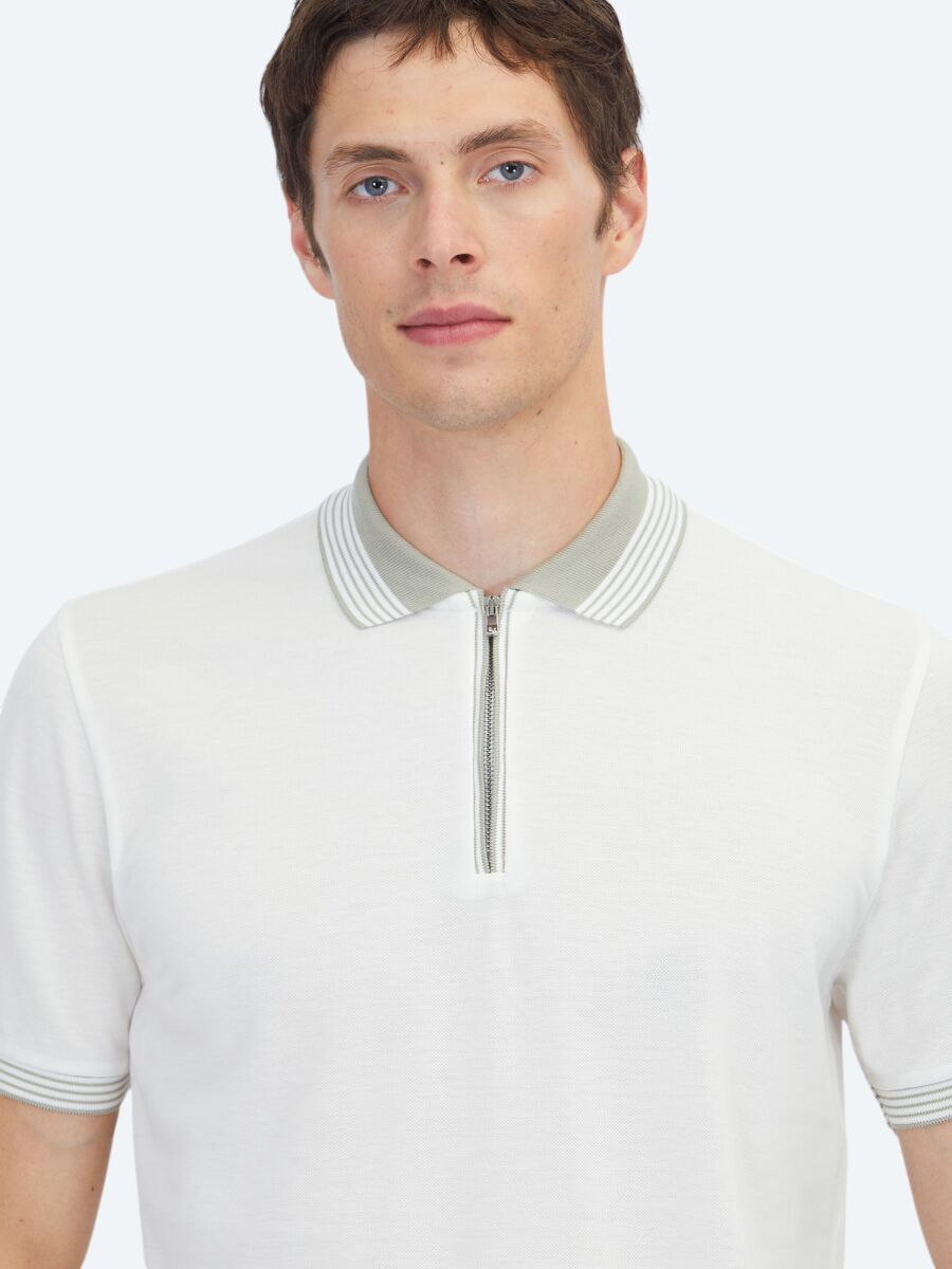 Ecru Plain 100% Cotton T-Shirt - 3