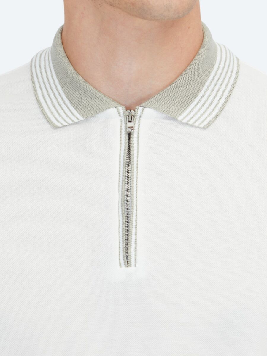 Ecru Plain 100% Cotton T-Shirt - 4