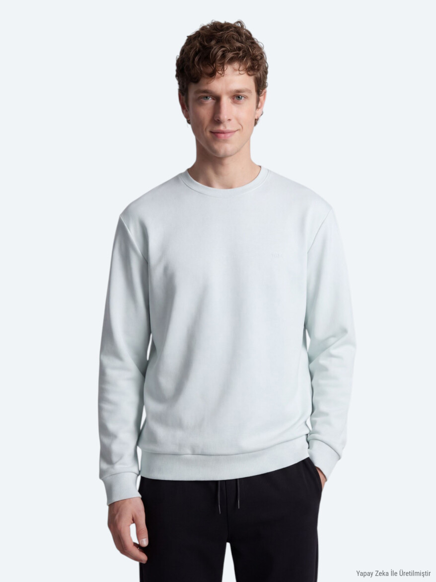 Ecru Plain Sweatshirt 