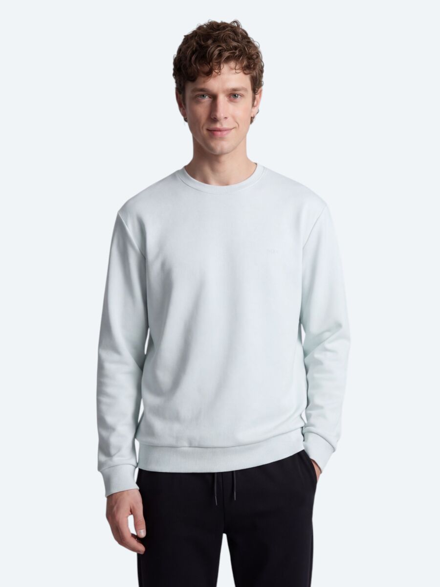 Ecru Plain Sweatshirt - 1