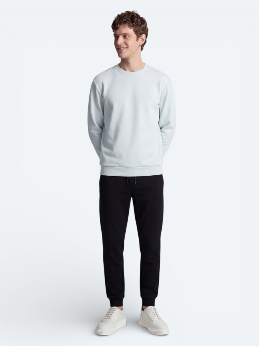 Ecru Plain Sweatshirt - 3