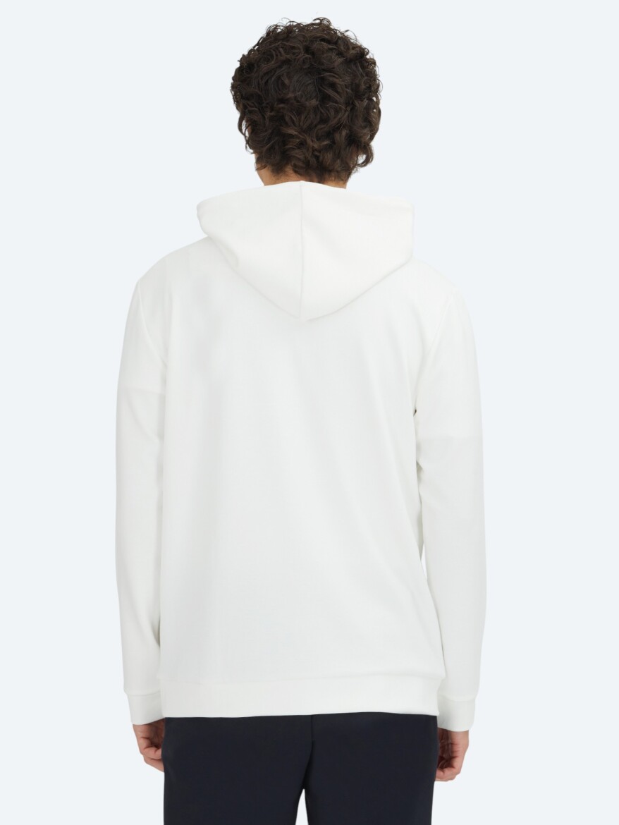 Ecru Plain Sweatshirt - 4