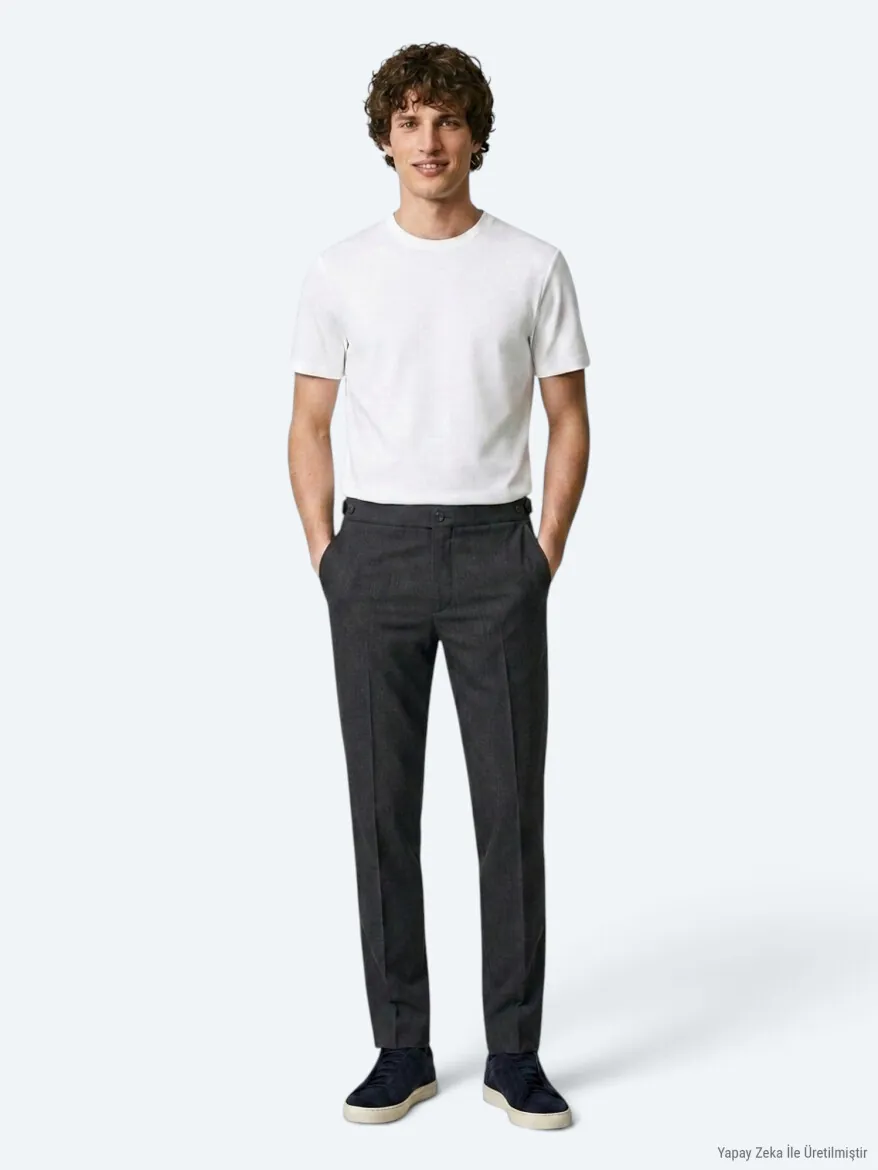 Ecru Plain T-Shirt - 5