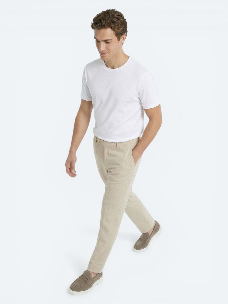 Ecru Plain T-Shirt - 2