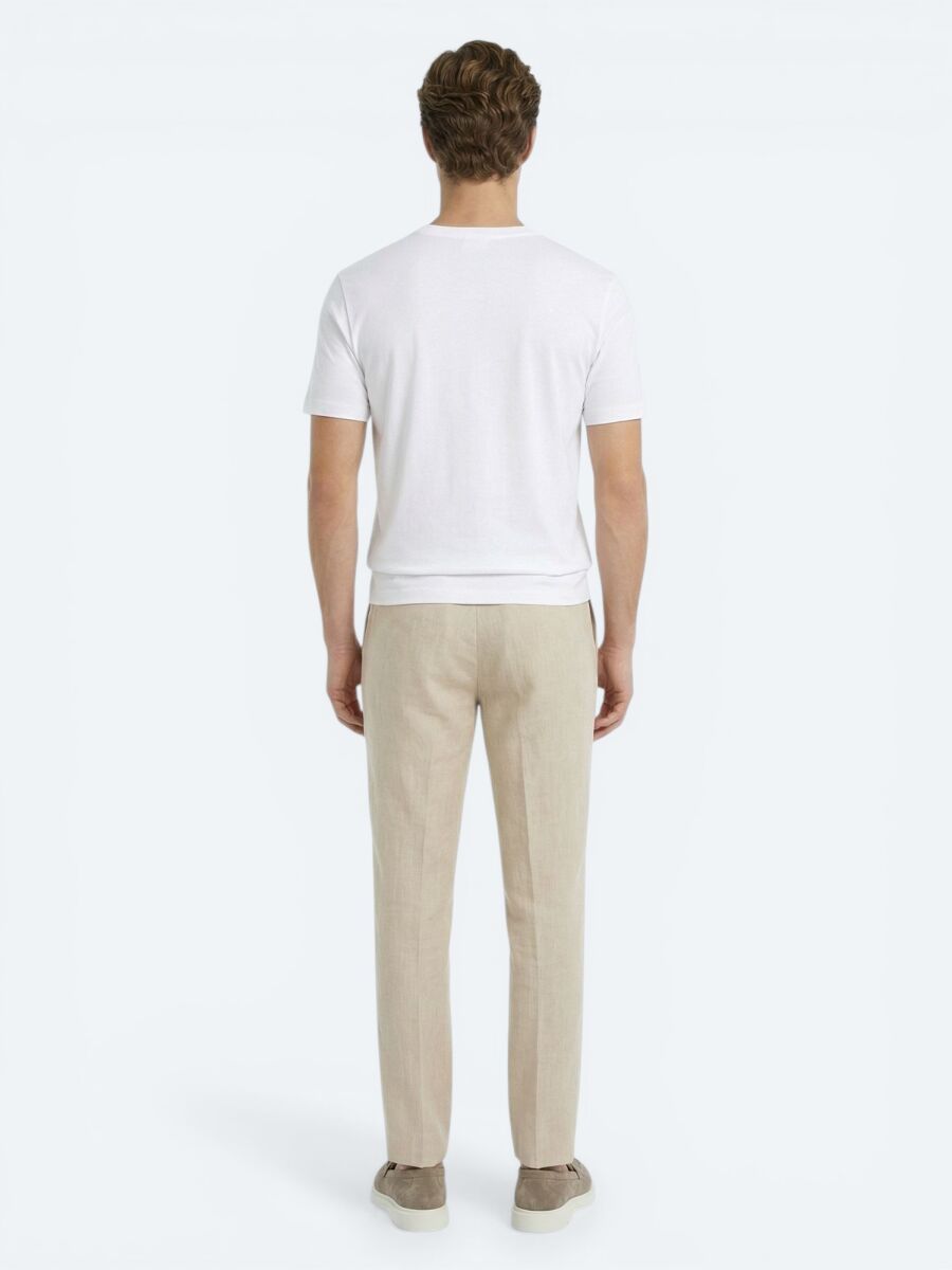 Ecru Plain T-Shirt - 5