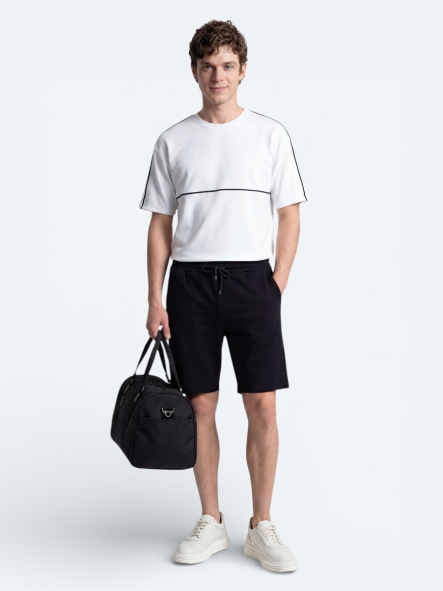 Ecru Plain T-Shirt - 4