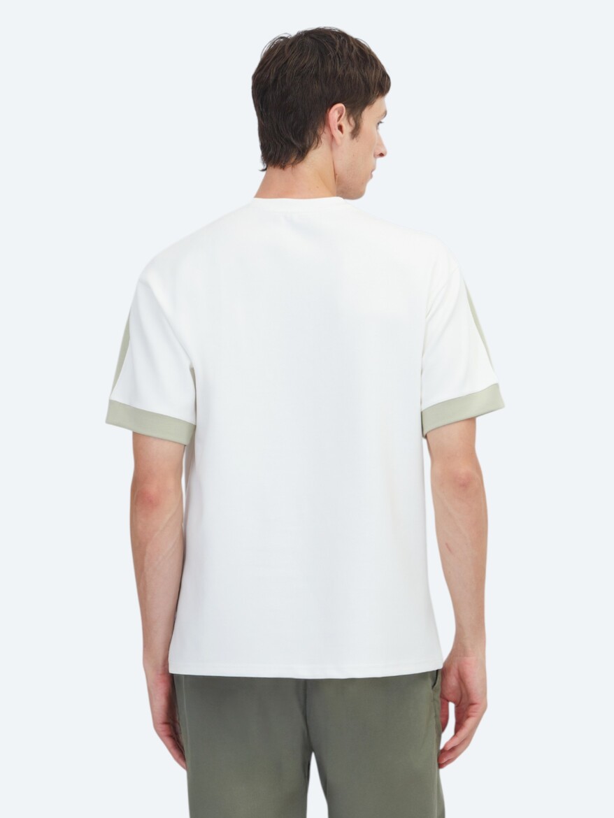 Ecru Plain T-Shirt - 4