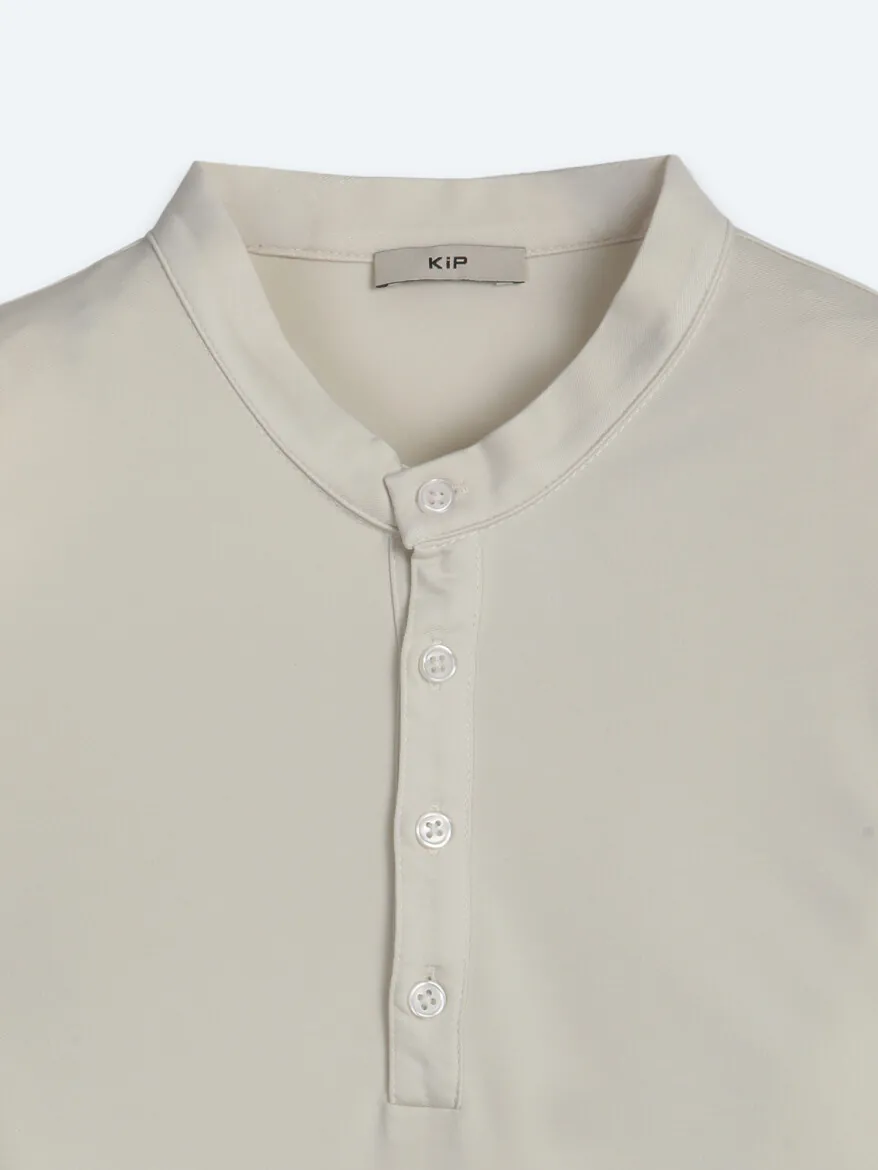 Ecru Plain T-Shirt - 9