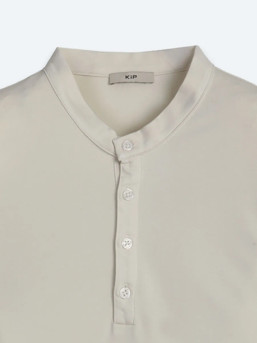 Ecru Plain T-Shirt - 9