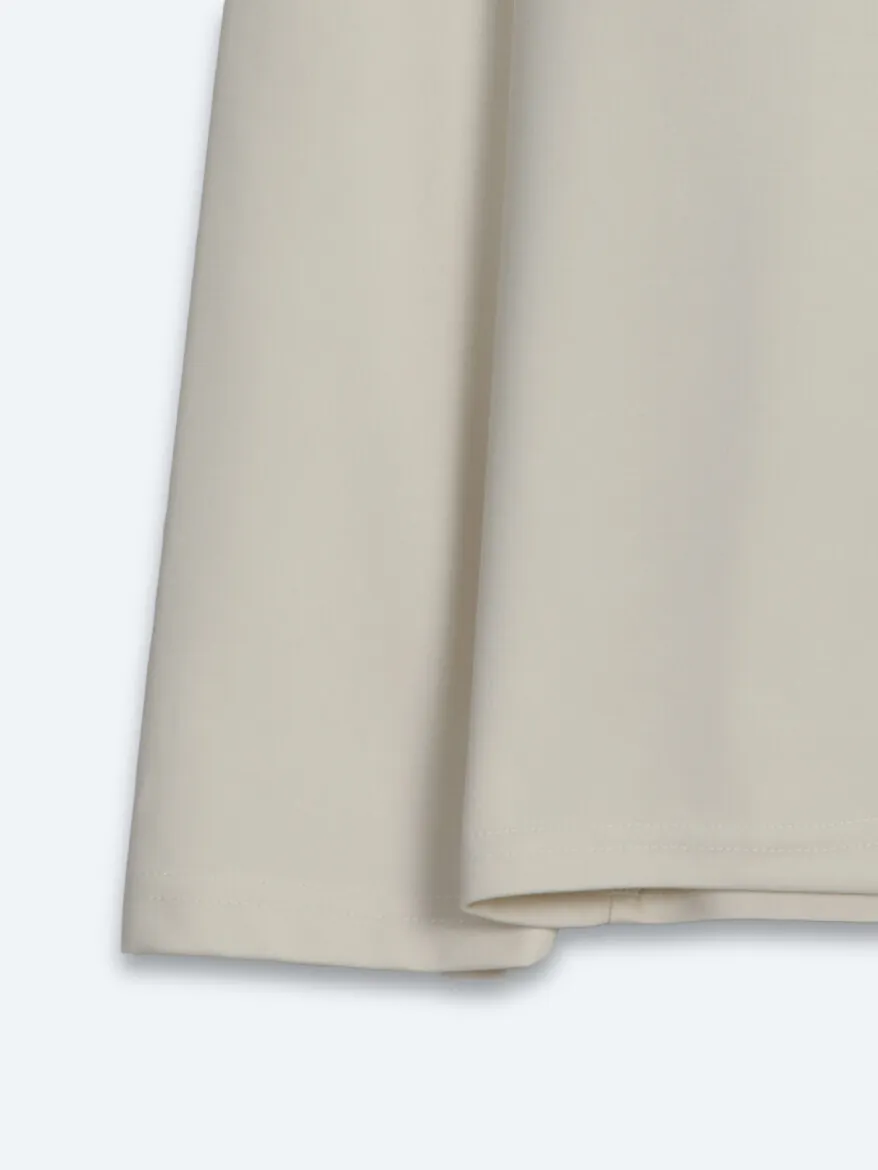 Ecru Plain T-Shirt - 10