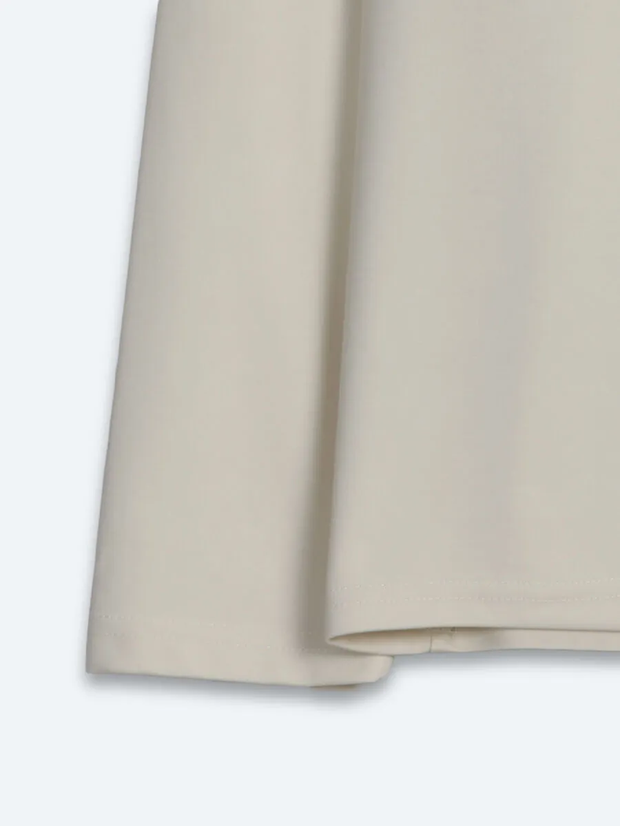 Ecru Plain T-Shirt - 10
