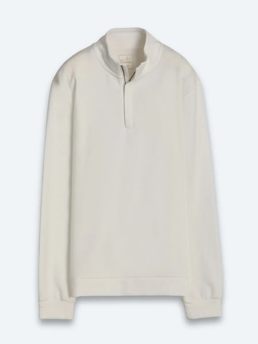 Ecru Turtleneck Plain Sweatshirt - 7