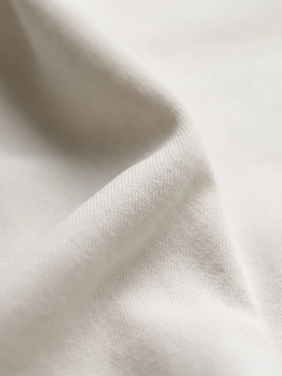 Ecru Turtleneck Plain Sweatshirt - 13